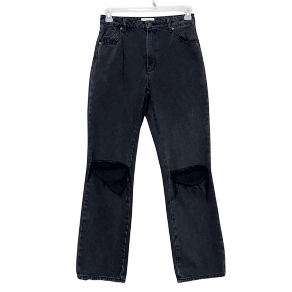 Revolve Rollas Straight Leg Distressed Jeans Fall Grunge Casual - Picture 1 of 7